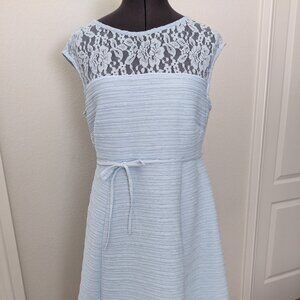 SOLD! Motherhood Maternity Lace Blue Dress